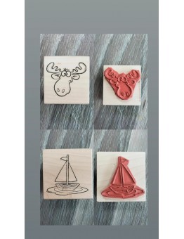 SET TIMBRI RENNA+BARCA